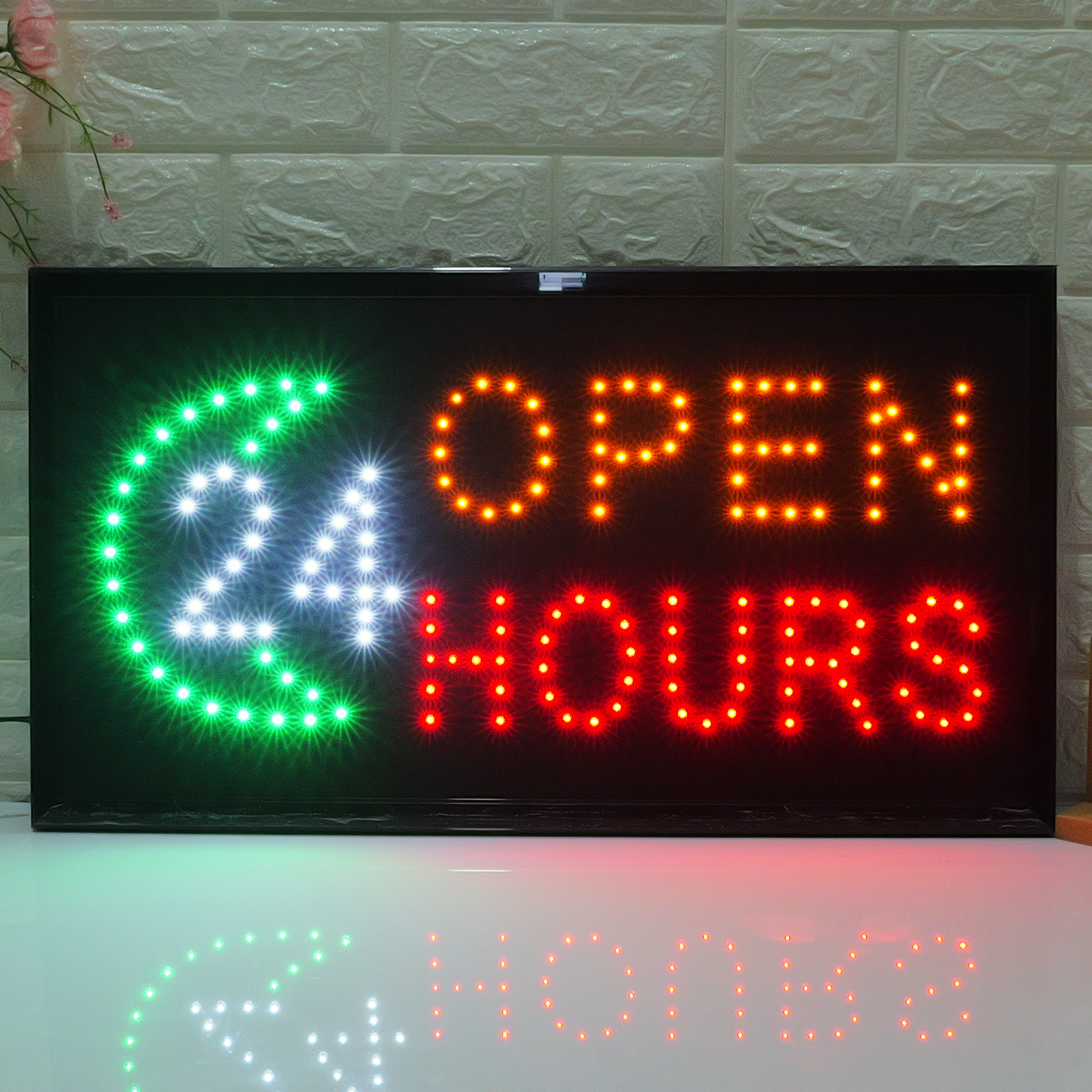 55x33cm LED 24 Hours OPEN  Sign