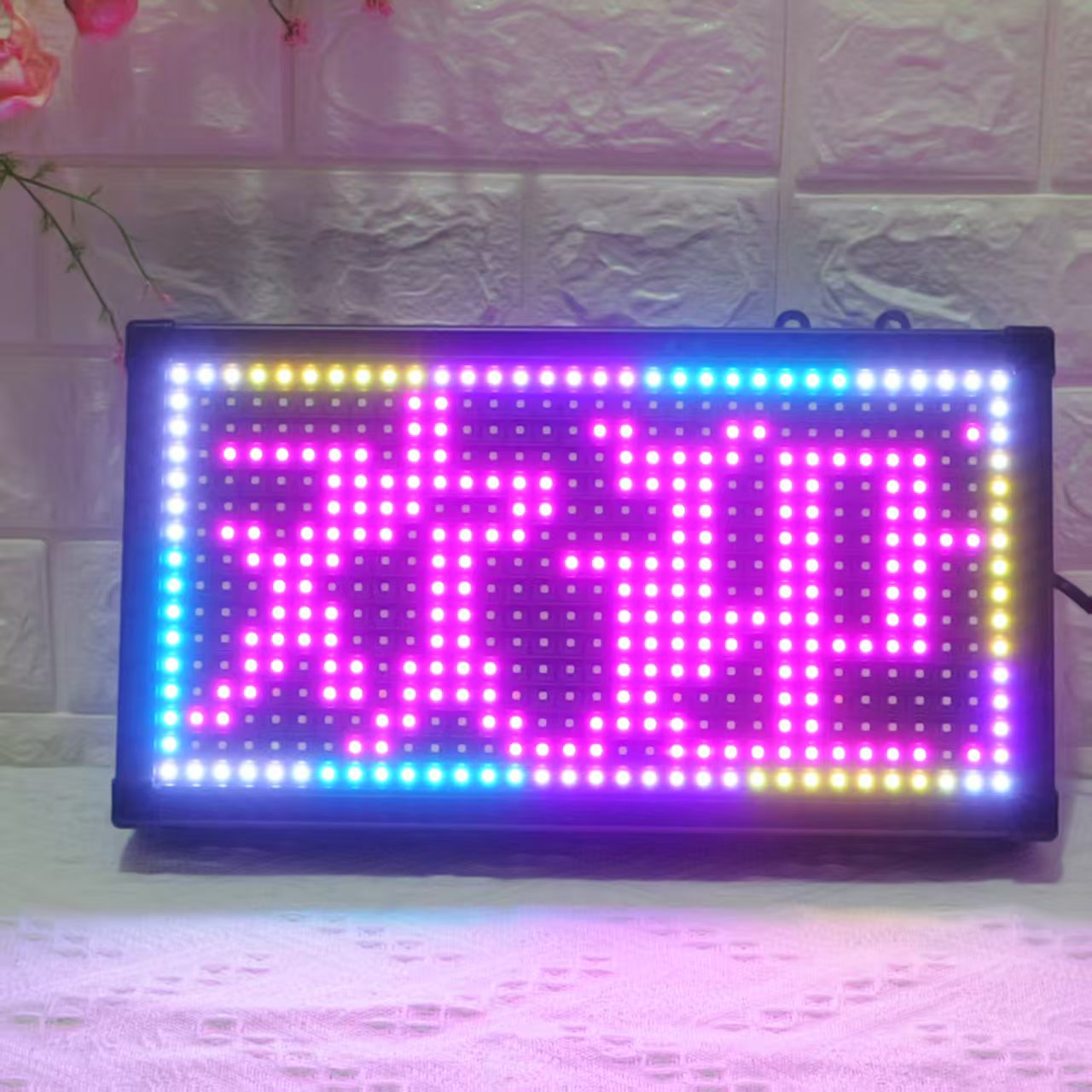 35x20cm P10 Programmable Full Color LED Scrolling Sign - Indoor/Outdoor Waterproof Storefront Display