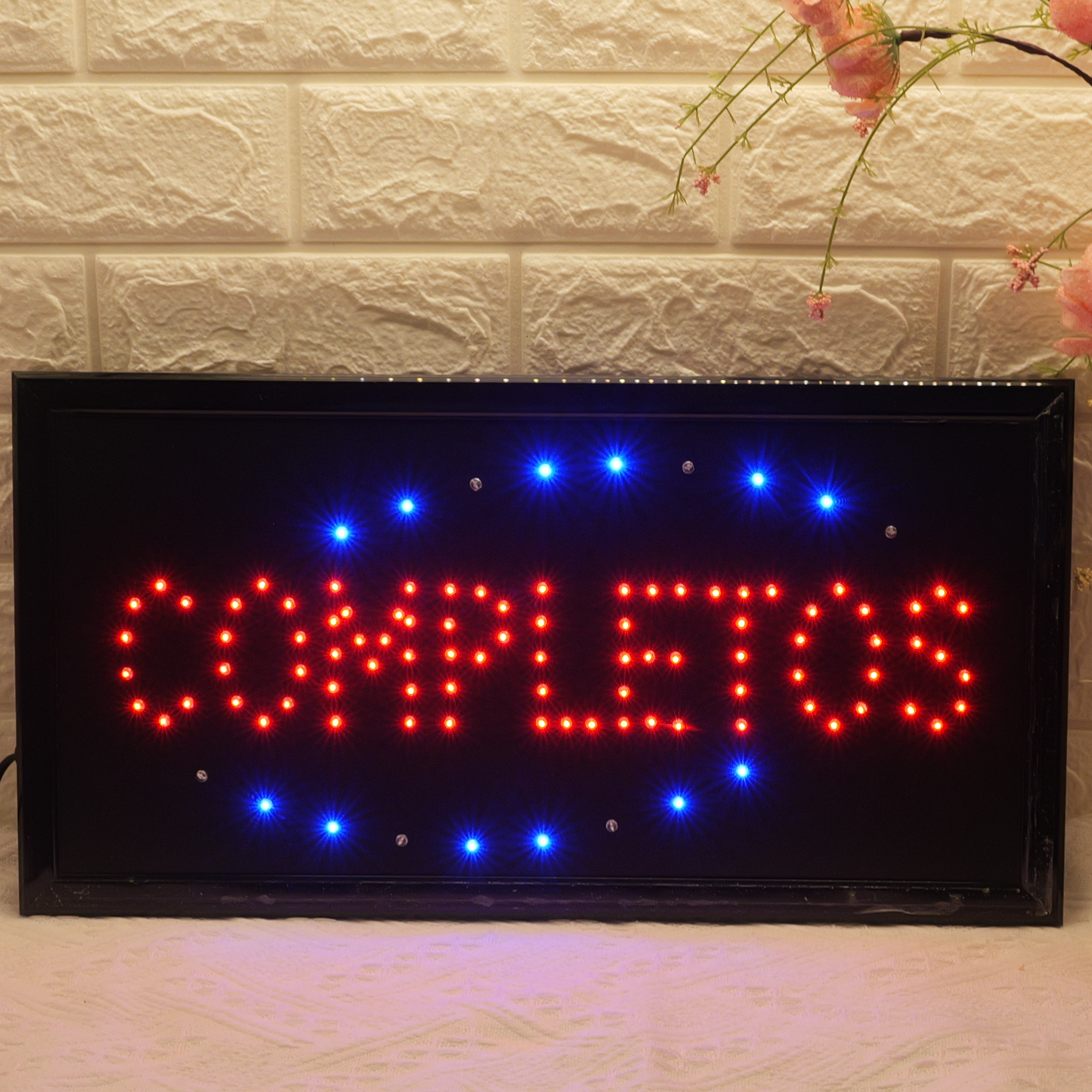48x25cm LED Sign "COMPLETOS" - Chilean Hot Dog Spanish Text Display for Food Stalls