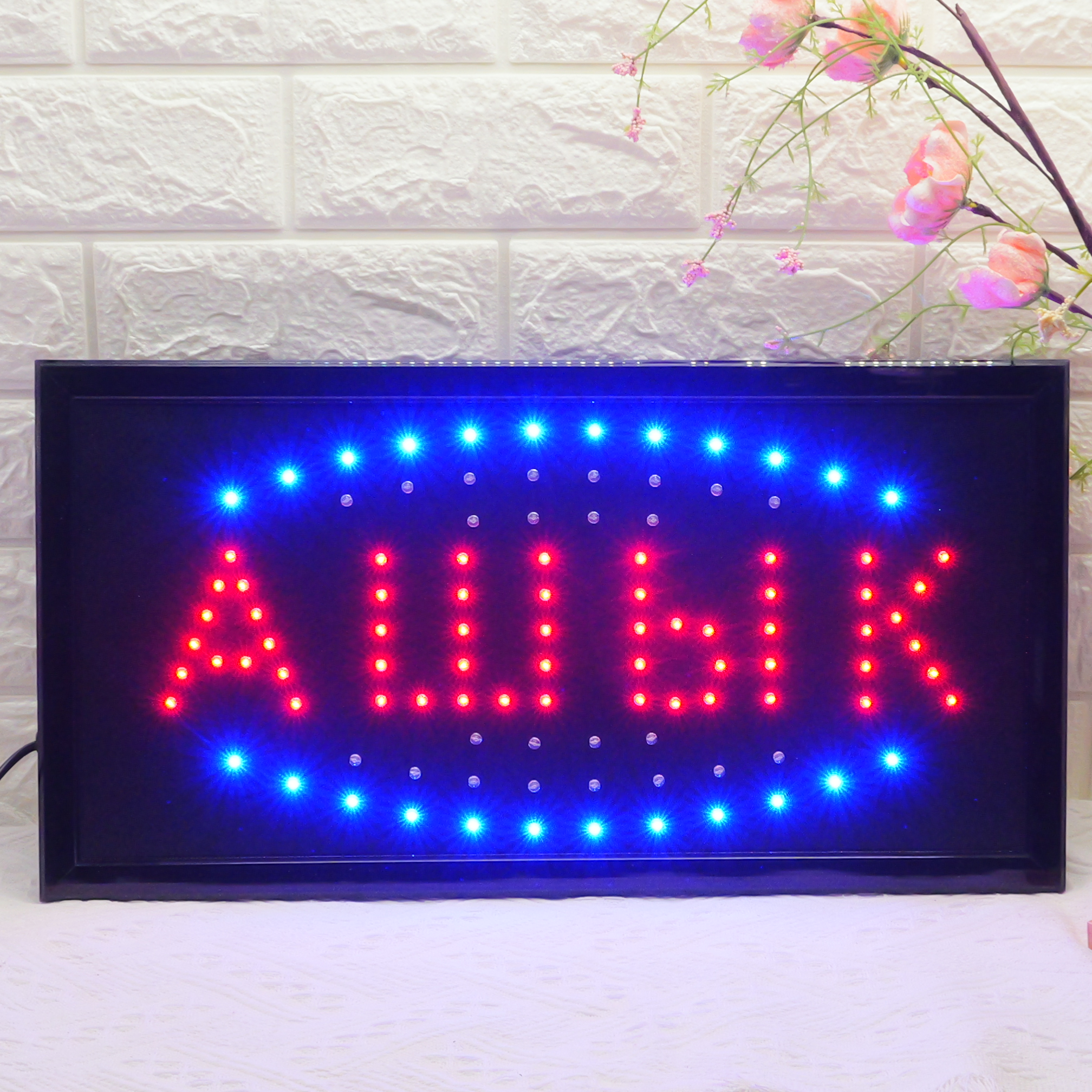 48x25cm LED Sign "АШЫК" - Kyrgyz Open Storefront Illuminated Display