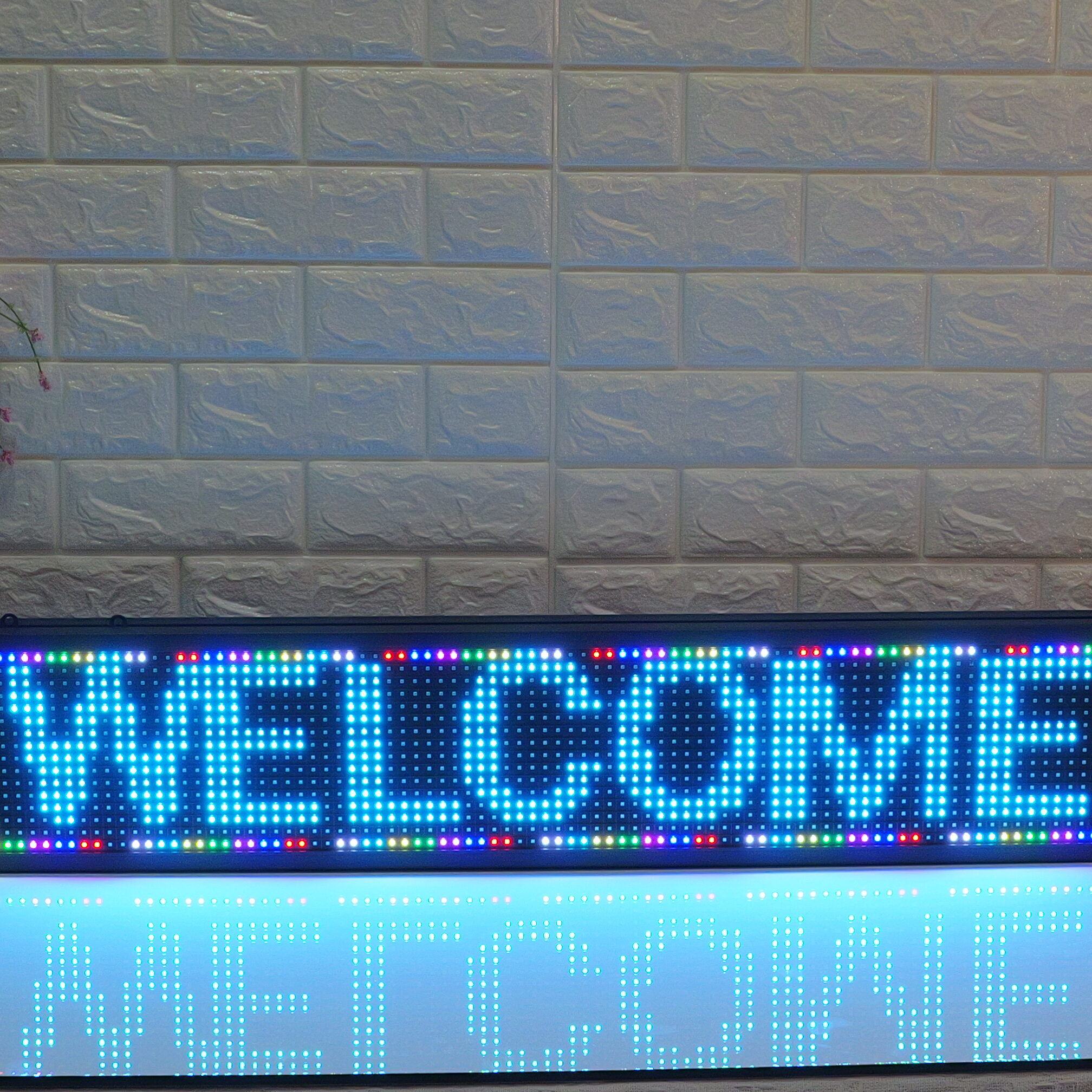 100x20cm P10 Programmable Full Color LED Scrolling Sign - Indoor/Outdoor Waterproof Storefront Display