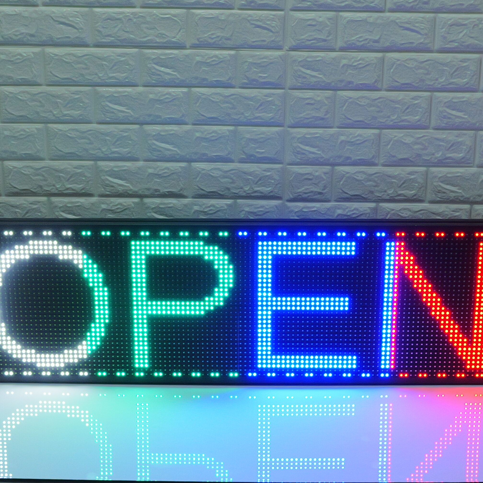 135x40cm P10 Programmable Mix Color LED Scrolling Sign - Indoor/Outdoor Waterproof Storefront Display