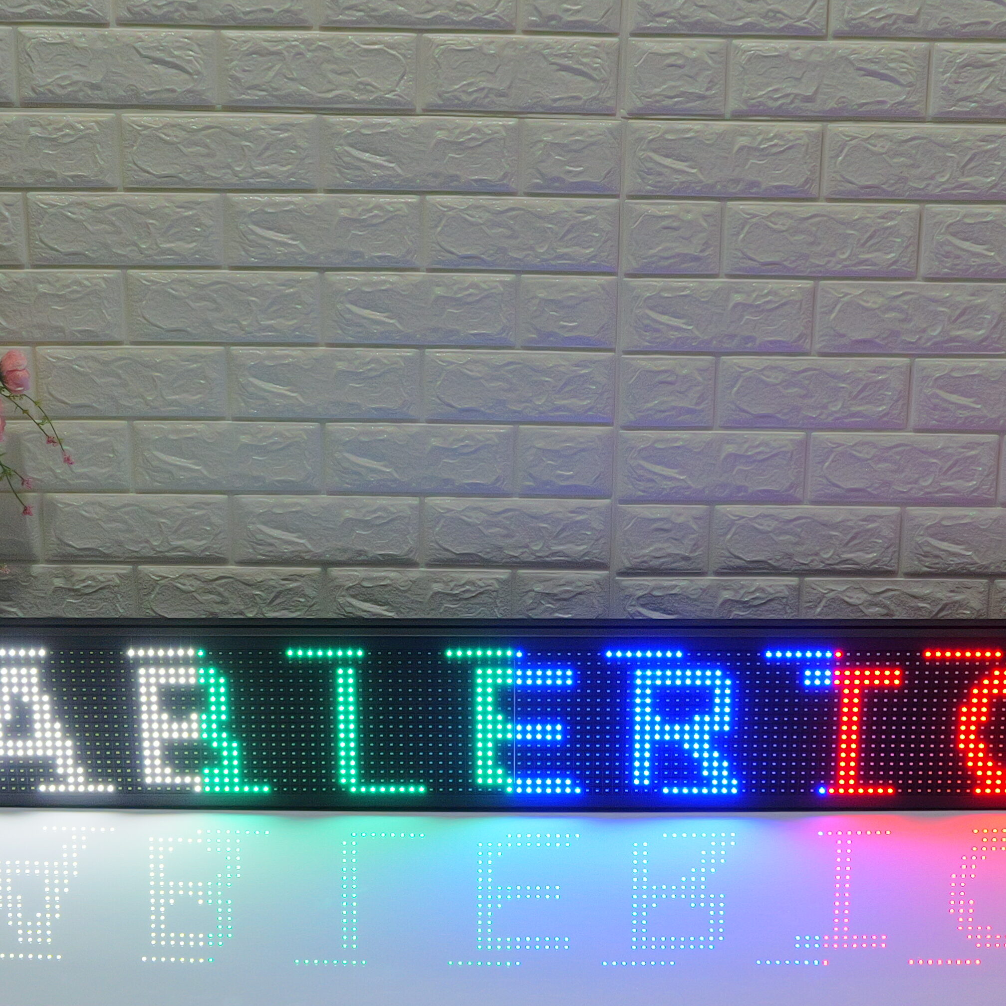 135x20cm P10 Programmable Mix Color LED Scrolling Sign - Indoor/Outdoor Waterproof Storefront Display