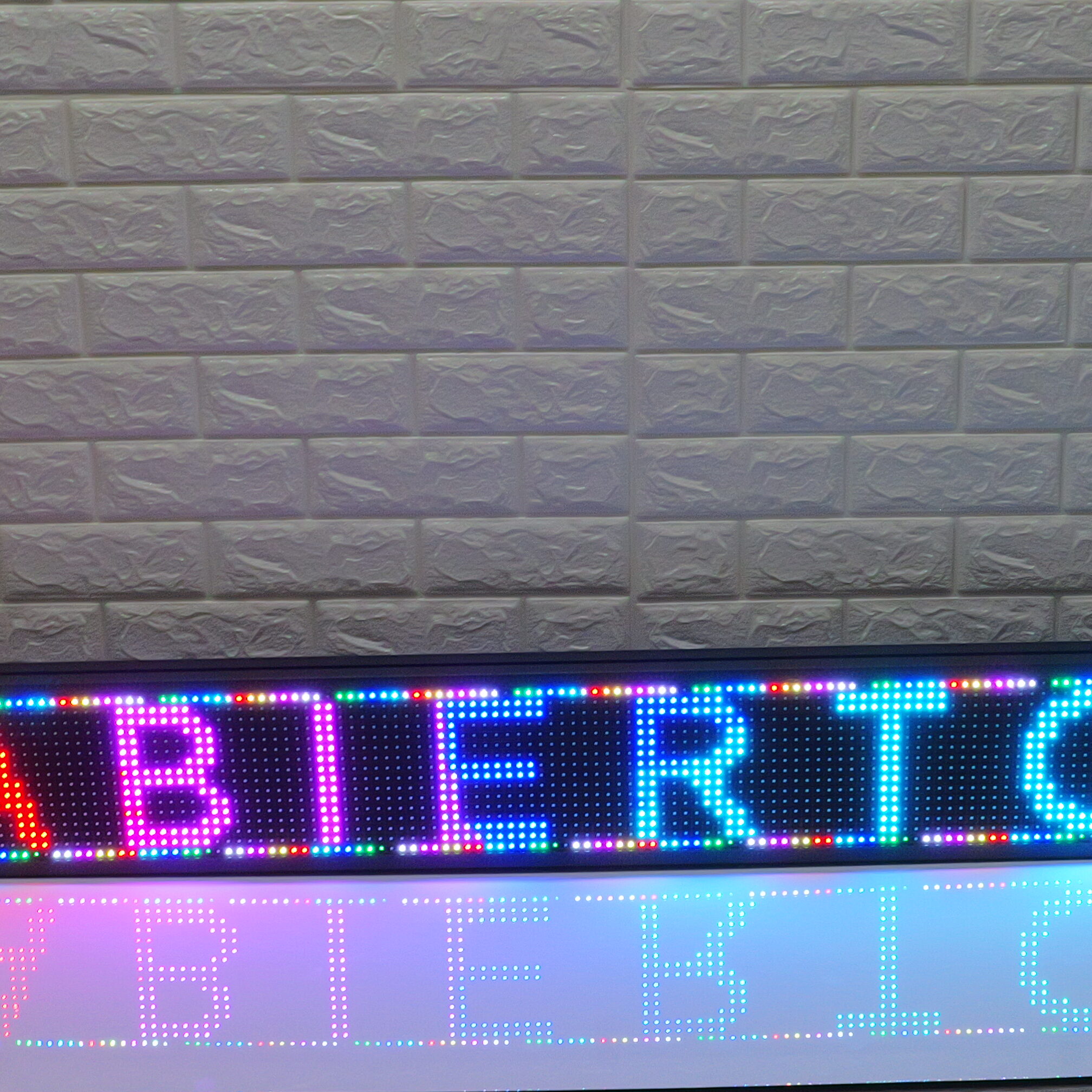 135x20cm P10 Programmable Full Color LED Scrolling Sign - Indoor/Outdoor Waterproof Storefront Display