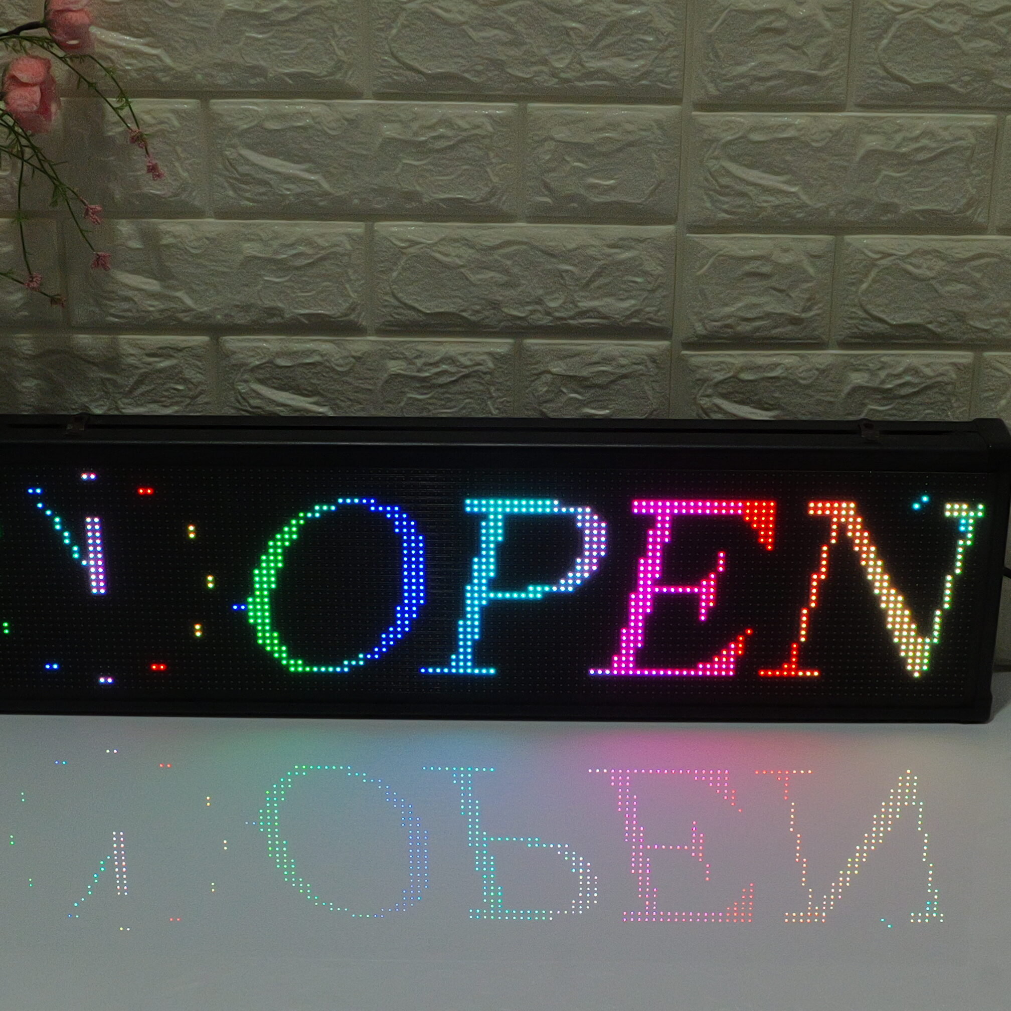 70x20cm P5 Programmable Full Color LED Scrolling Sign - Indoor/Outdoor Waterproof Storefront Display