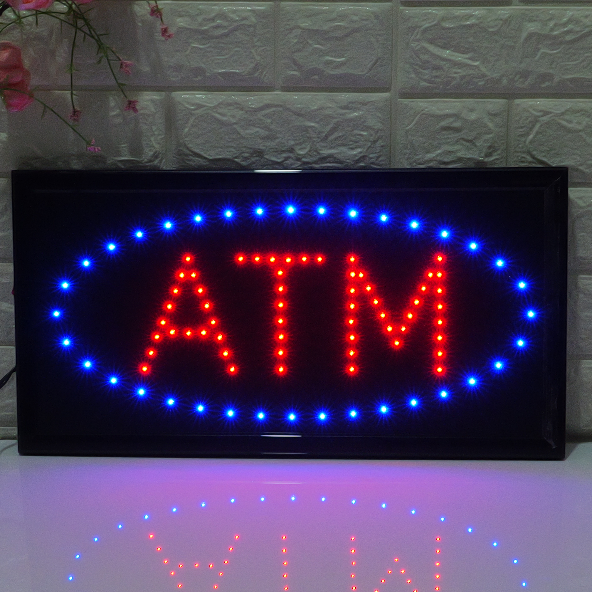 48x25cm LED Sign "ATM" - Automated Teller Machine Illuminated Display