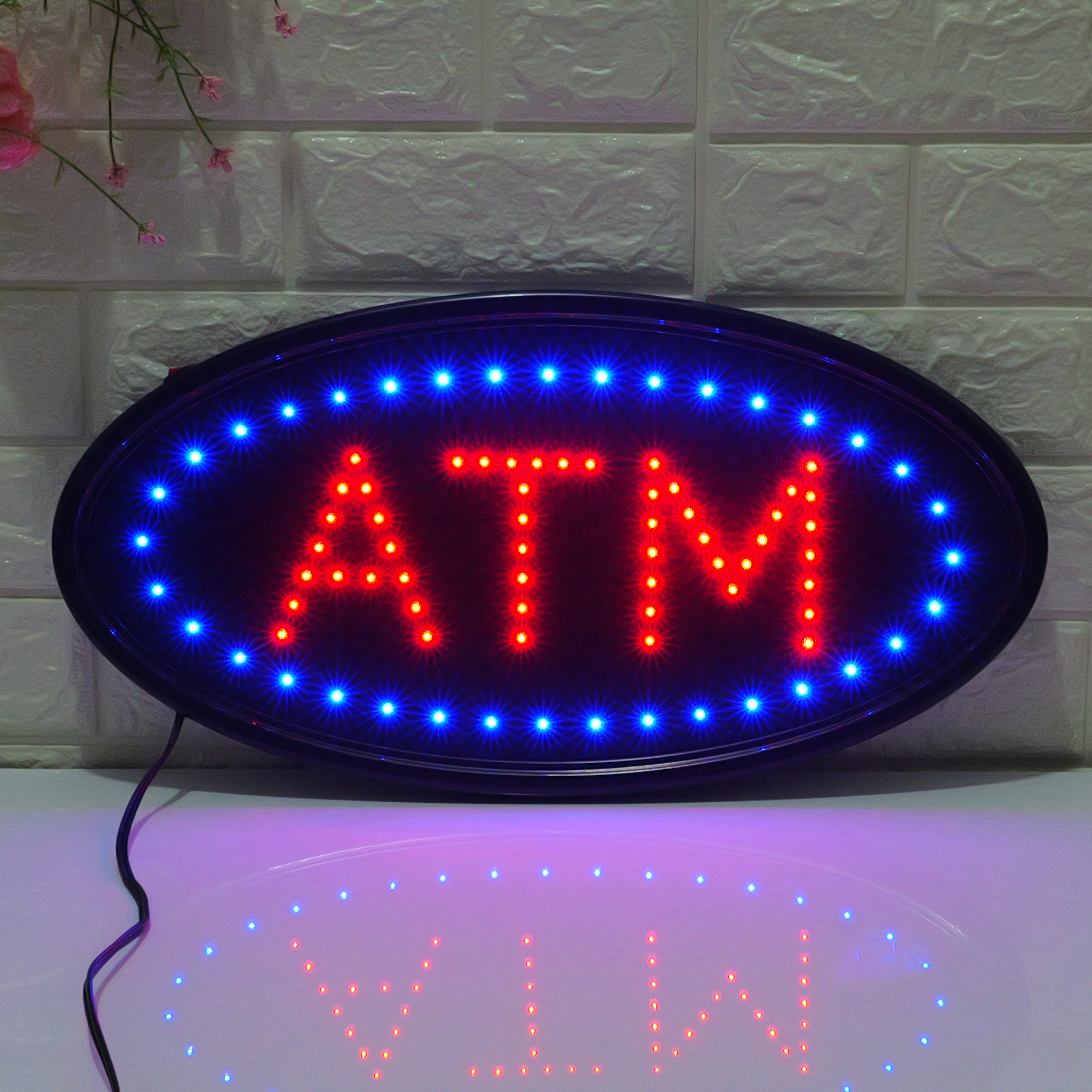 48x25cm LED Sign "ATM" - Automated Teller Machine Illuminated Display