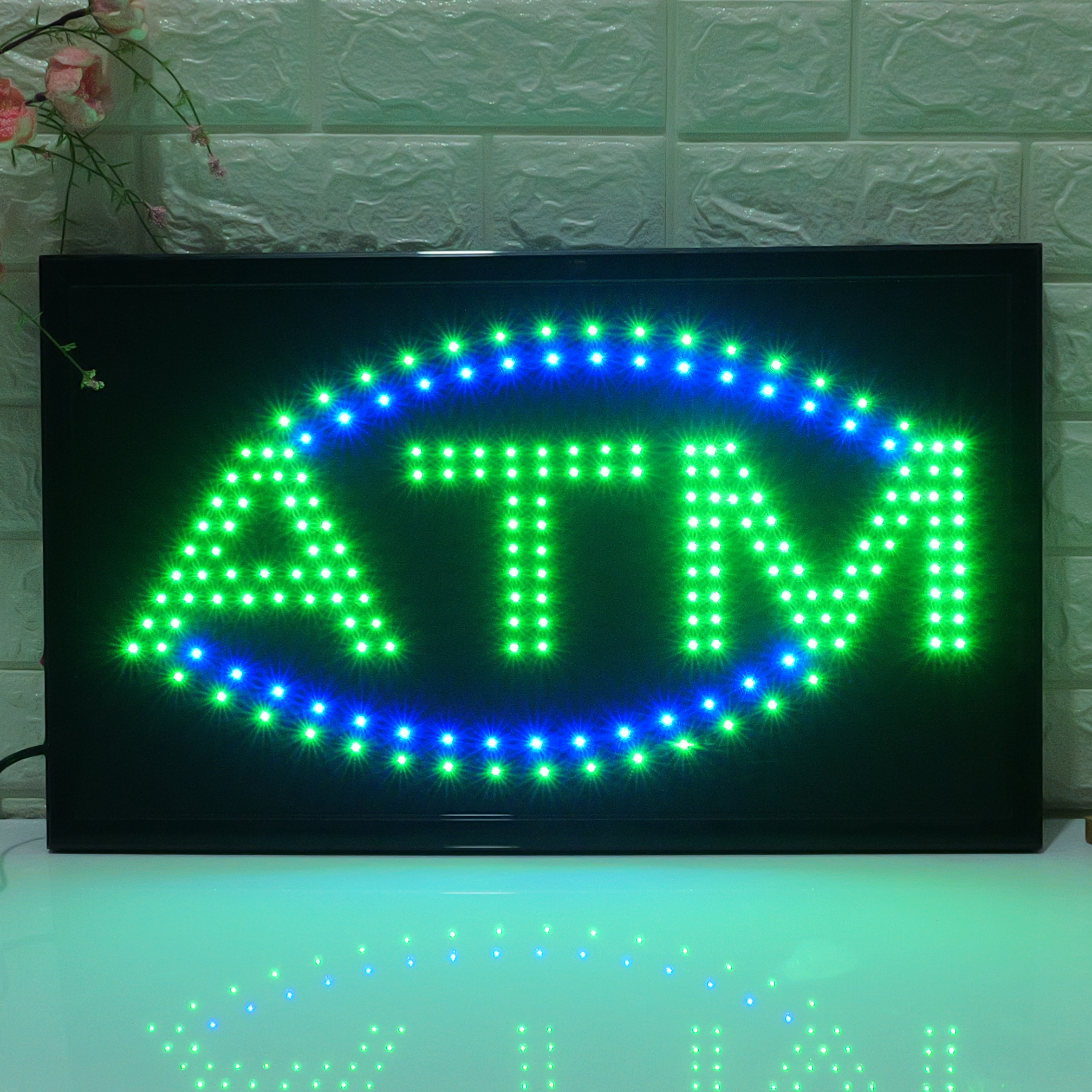 55x33cm LED Sign "ATM" - Automated Teller Machine Illuminated Display