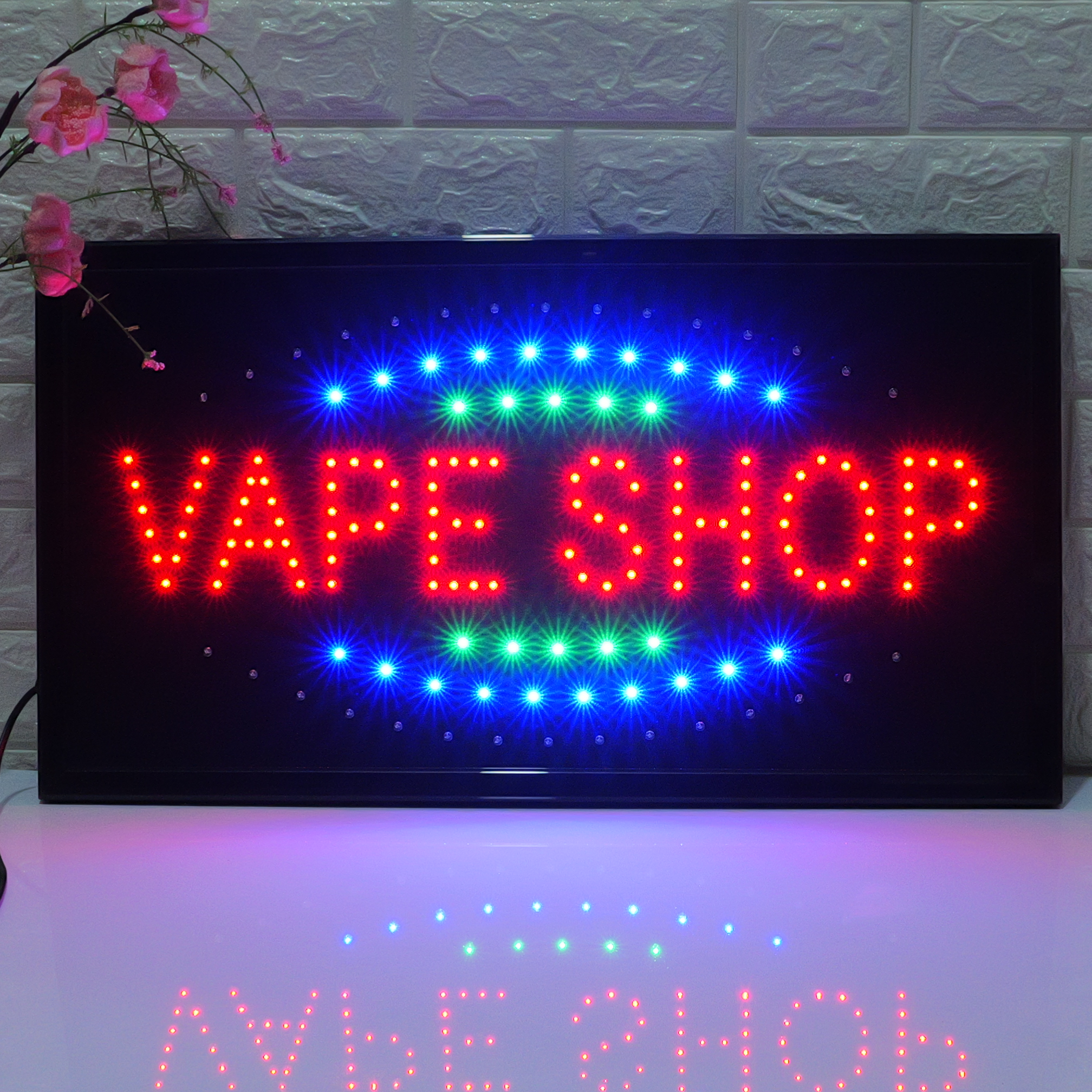 55x33cm LED Sign "VAPE SHOP" - Vape Store Illuminated Display