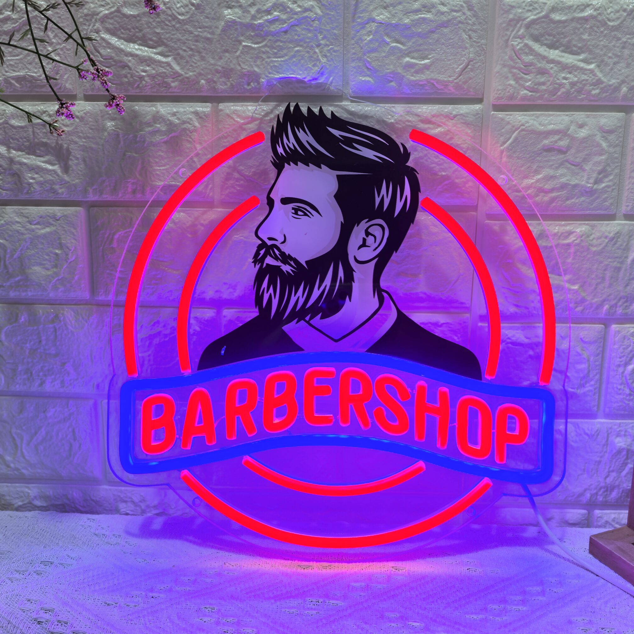 34x33cm LED Barber Shop Neon Sign