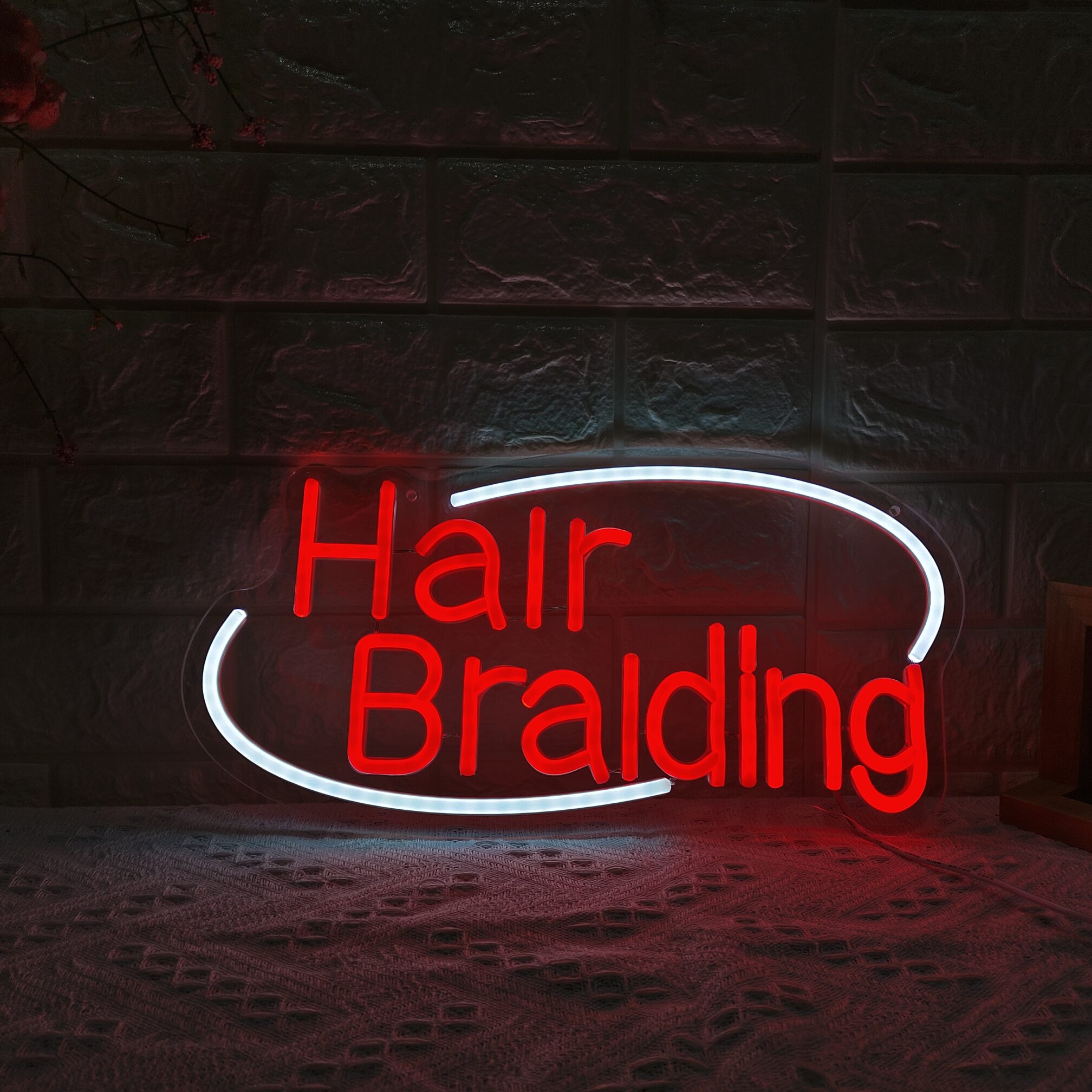 36x17cm LED Hair Braiding Neon Sign