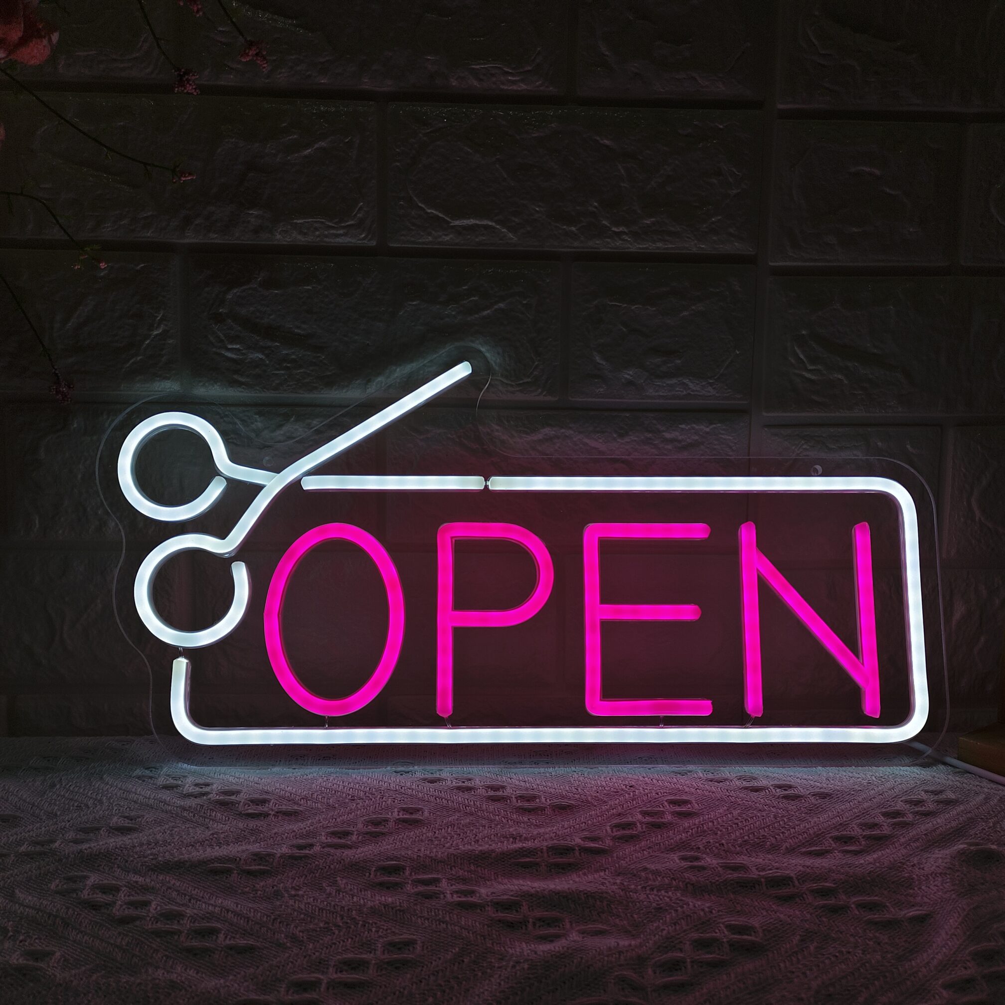 42x21cm LED Barber OPEN Neon Sign